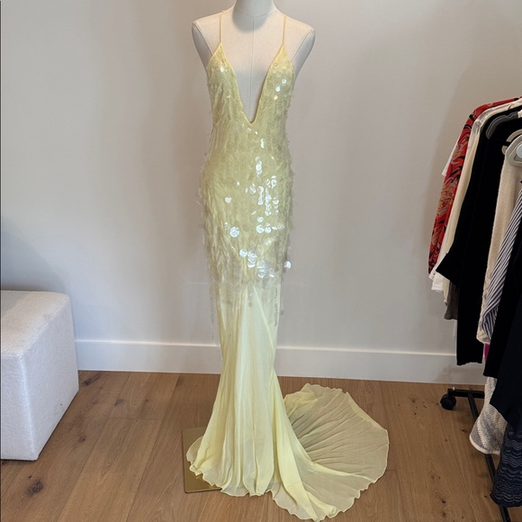 Rat and Boa Astoria sequin embroidered gown